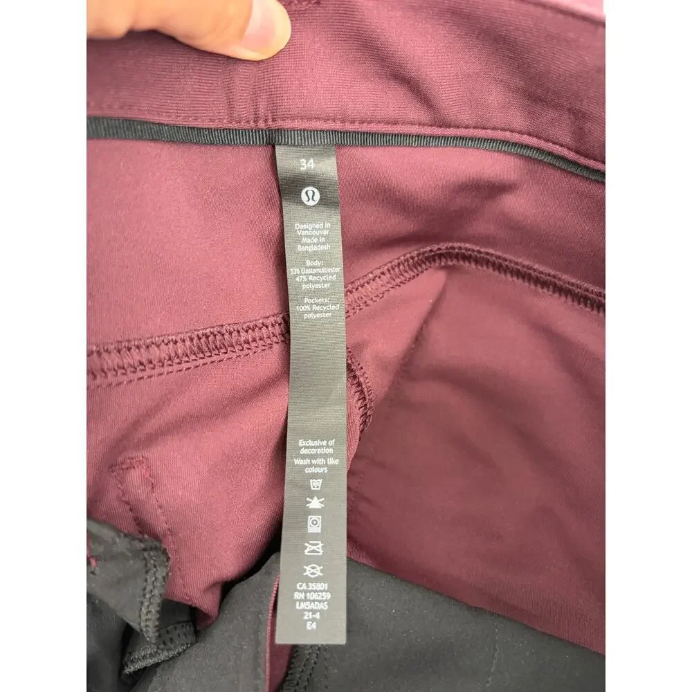 Lululemon ABC Slim-Fit Pant *Warpstreme Cassis